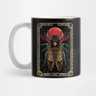 Cicada Invasion 2024 tarot card brood  XIX & XIII funny gift Mug